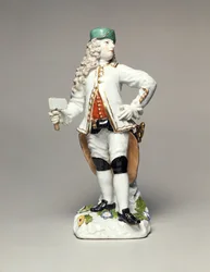 August 2. den Stærke (1670-1733), som kommandant for det saksiske sølvminearbejderkorps, porcelæn, modelleret af Johann Joachim Kändler (1706-75), Meissen, ca. 1750